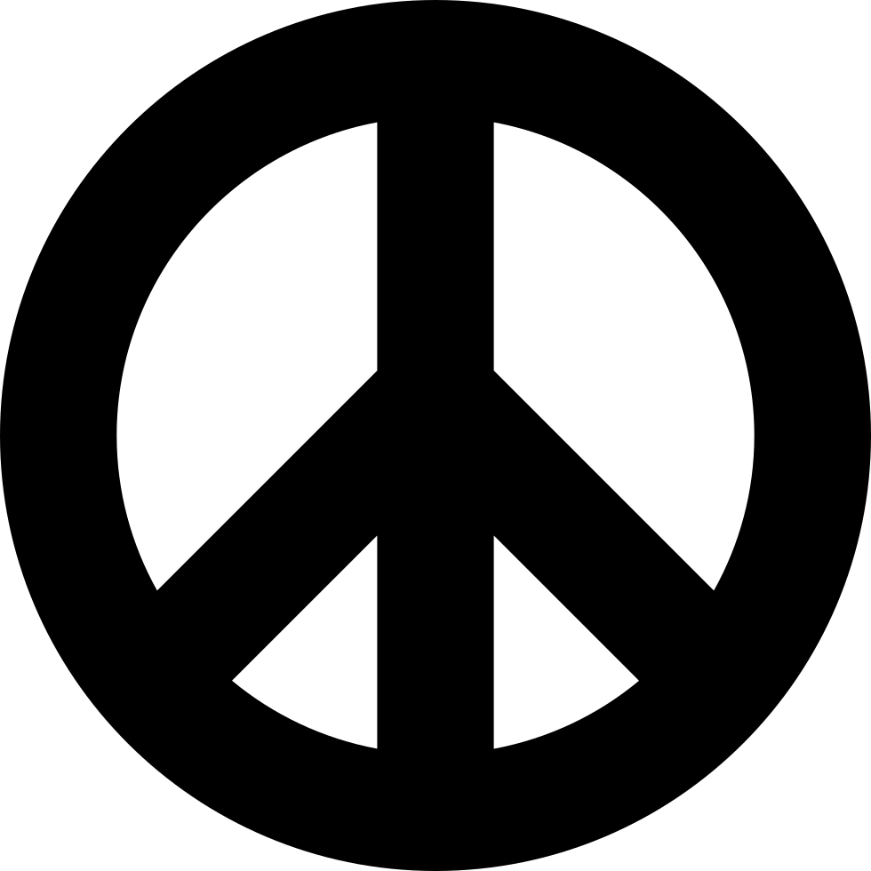 Round Peace Symbol Png Pic (black, silver, white, gray)