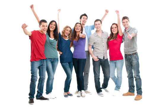 Young People Transparent Background (black)