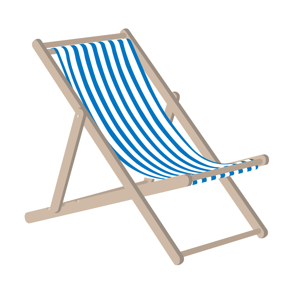 Lounger Png File (white, silver)