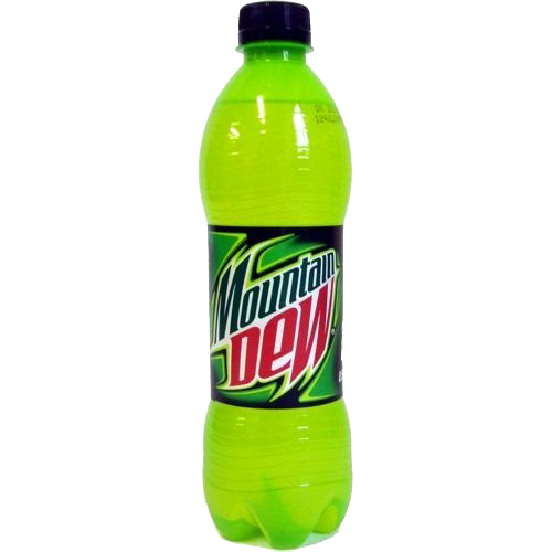 Mountain Dew Bottle Png Cutout (gold, olive, white)