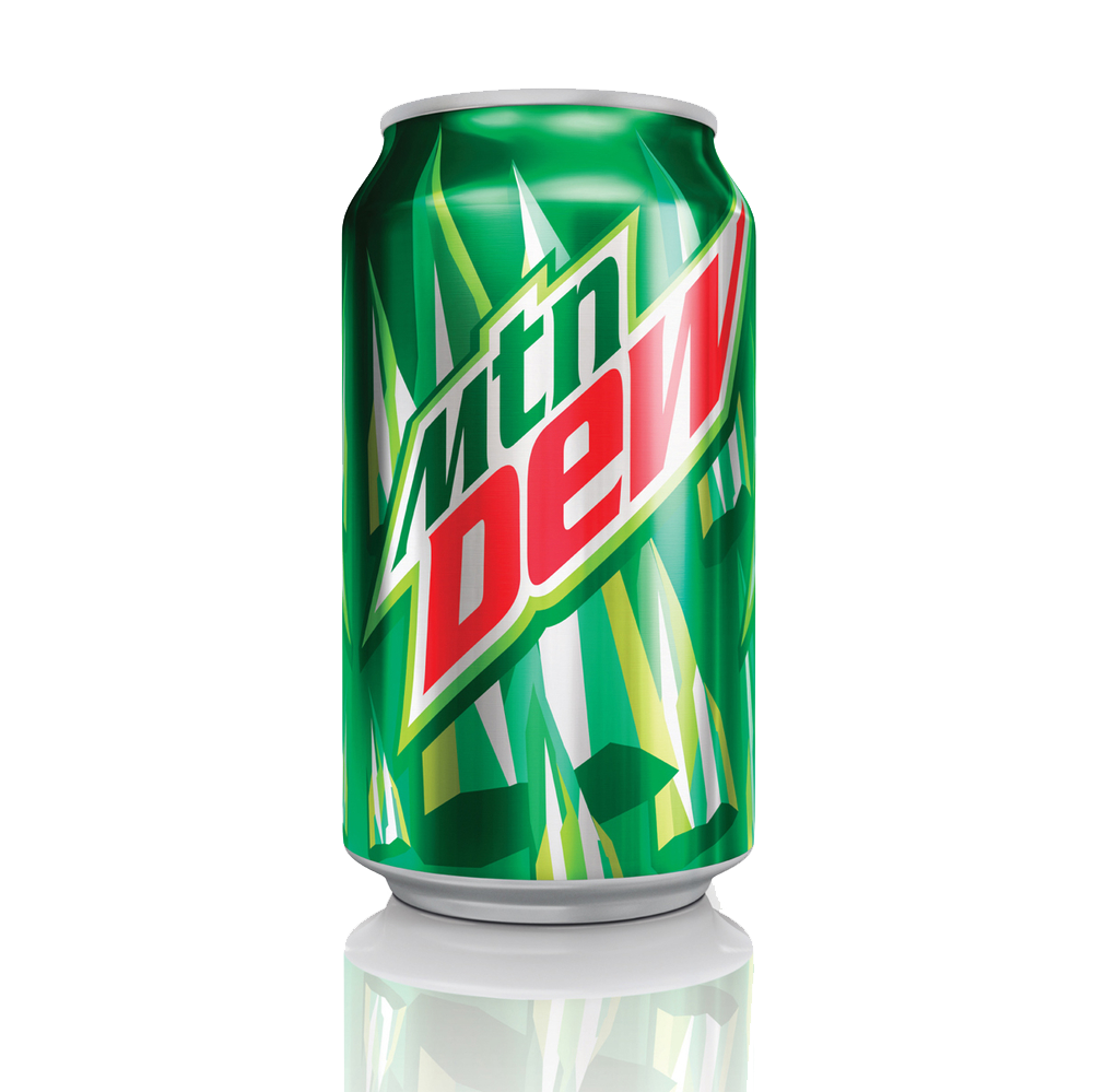 Mountain Dew Can Png (green, lavender, white, silver)