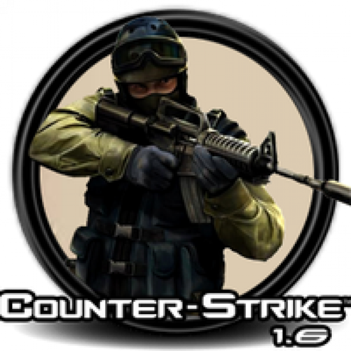 Counter Strike 1.6 Logo Png (black, silver)