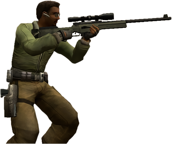 Counter Strike 1.6 Png Image (black, white)