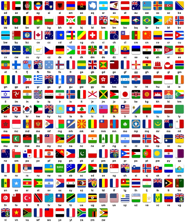 Country Flags (white)