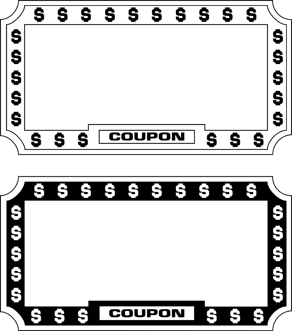 Coupon Transparent (gray, white, black, lavender, silver)