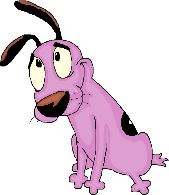 Courage The Cowardly Dog Png Clipart (beige, black, plum)