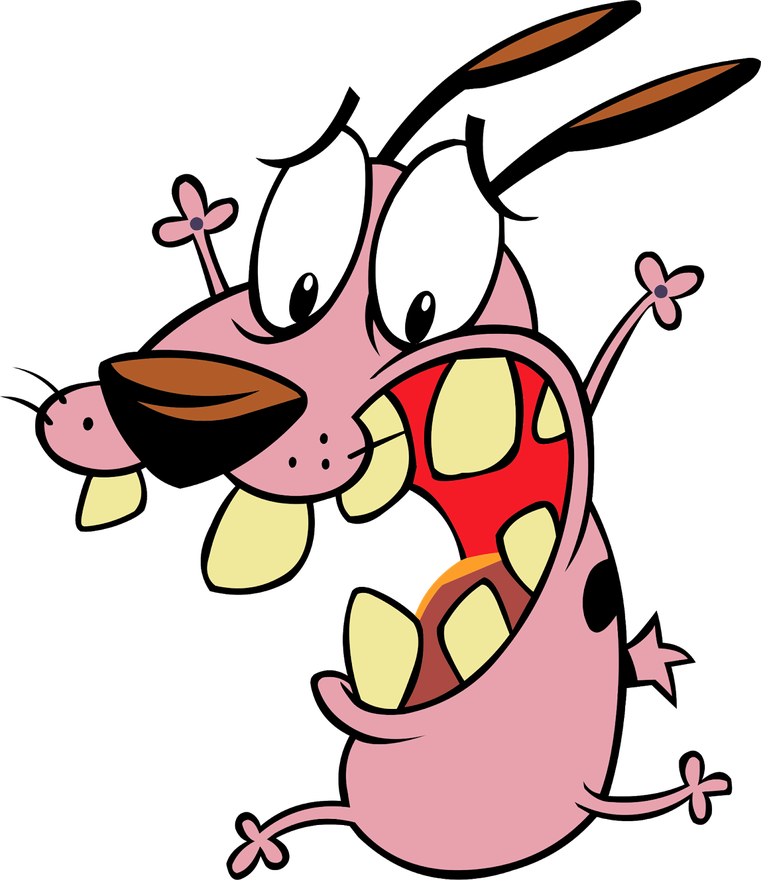 Courage The Cowardly Dog Png File (plum, pink, black, white, red)