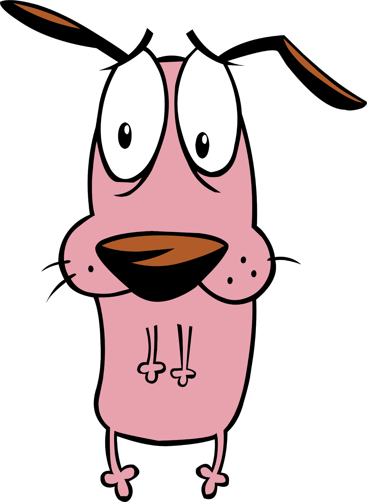 Courage The Cowardly Dog Png Isolated File (black, pink, plum, white)