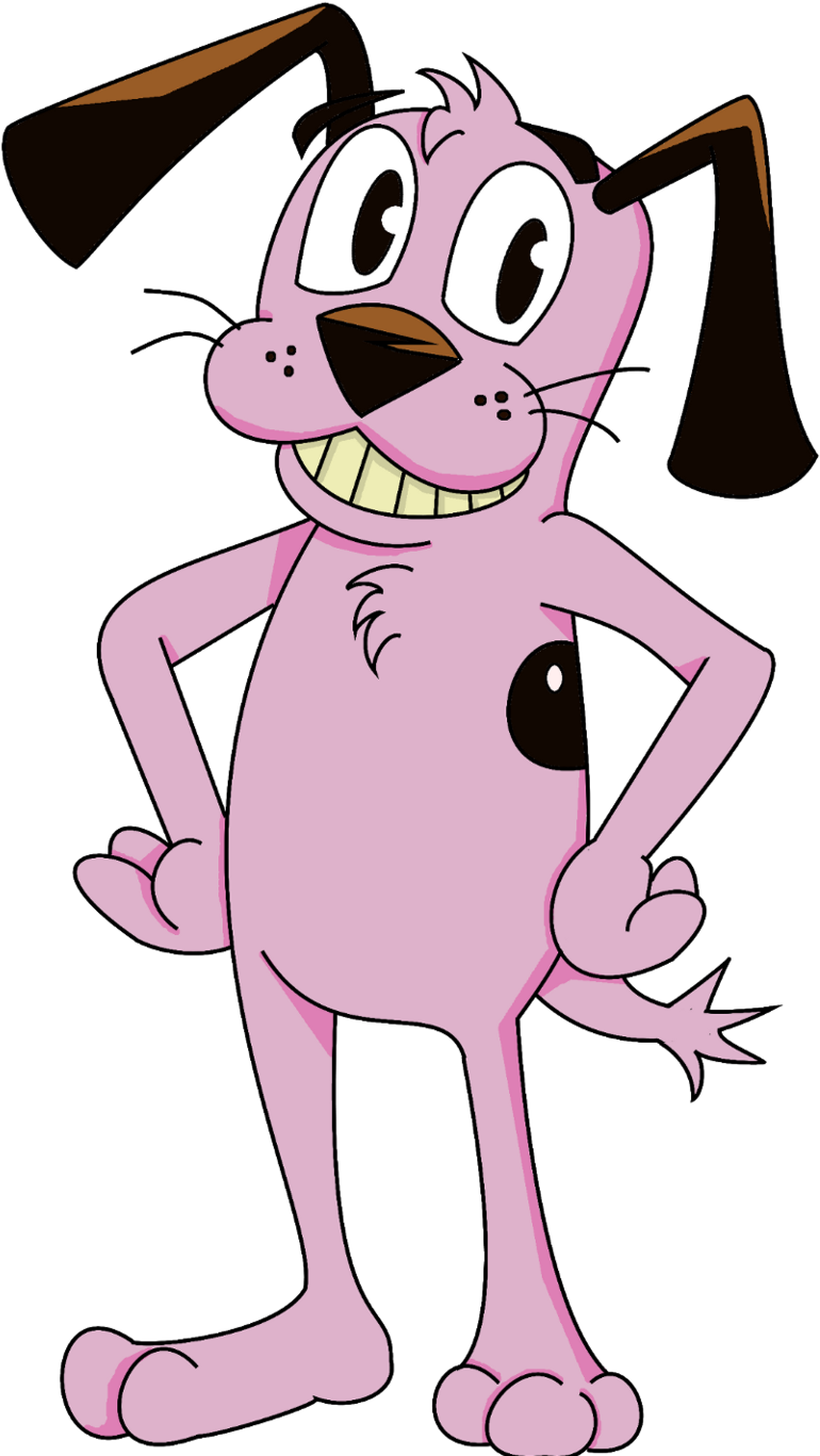 Courage The Cowardly Dog Png Isolated Hd (black, pink, plum, white)