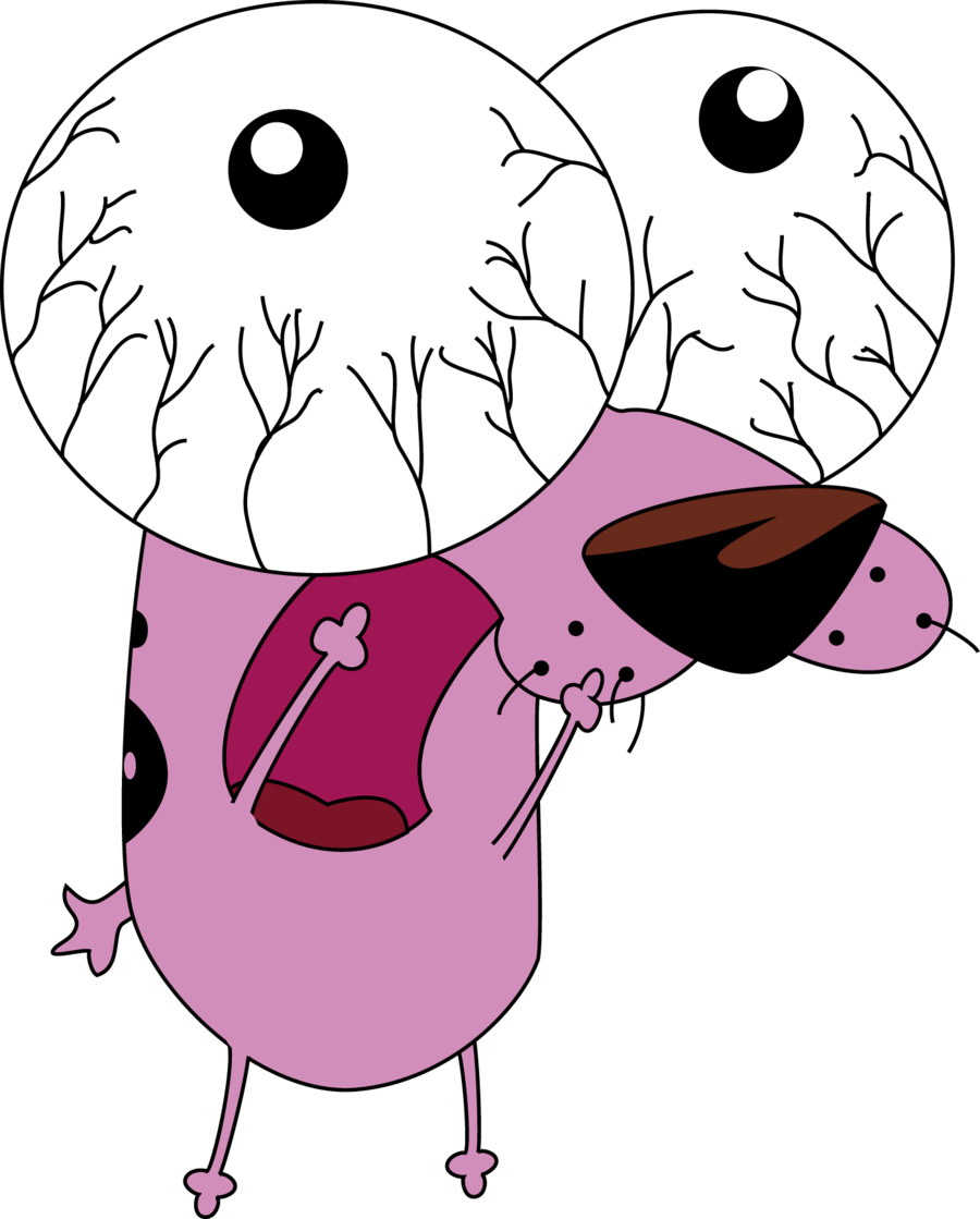 Courage The Cowardly Dog Png Isolated Image (purple, black, plum, white)