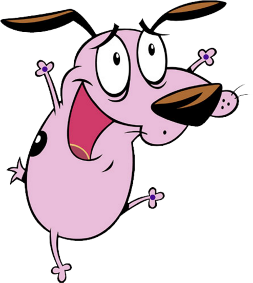 Courage The Cowardly Dog Png Transparent (salmon, black, pink, white)