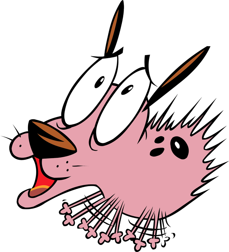 Courage The Cowardly Dog Png (black, pink, plum, white)