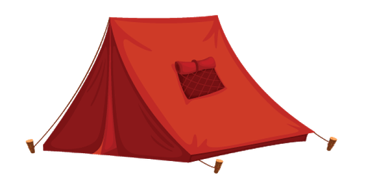 Tourist Camp Tent Png Image (maroon, black, chocolate)