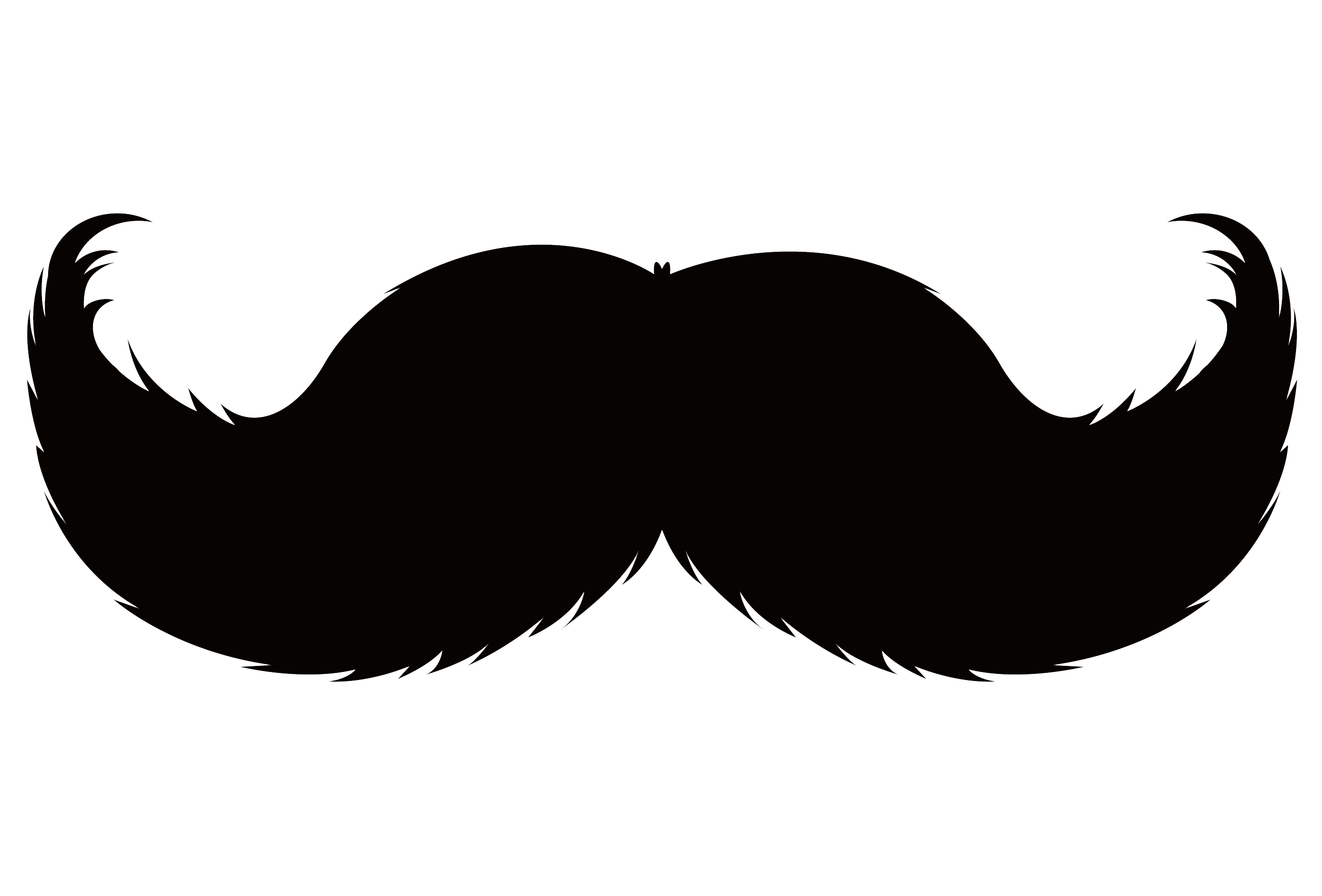 Moustache Png Clipart (black, white)