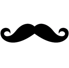 Moustache Png File (black, gray, white, silver)