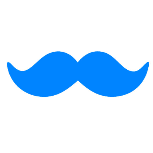 Moustache Png Transparent Image (greenish blue, silver, blue, lavender, white)