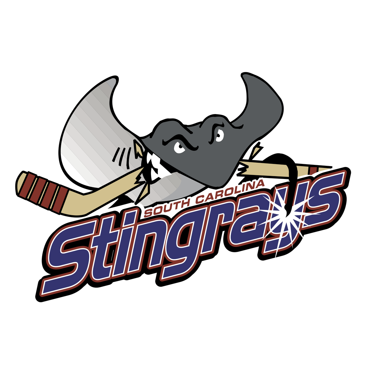 South Carolina Stingrays Png Pic (black, silver, white, gray)