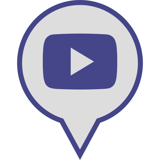 Youtube Play Social Media Pin Logo Icon Free Png Icon Download (beige, lavender, black, indigo)