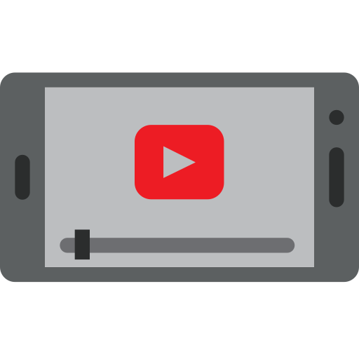 Youtubemobile Phone Free Png Icon Download (silver, indigo, red, black, gray)