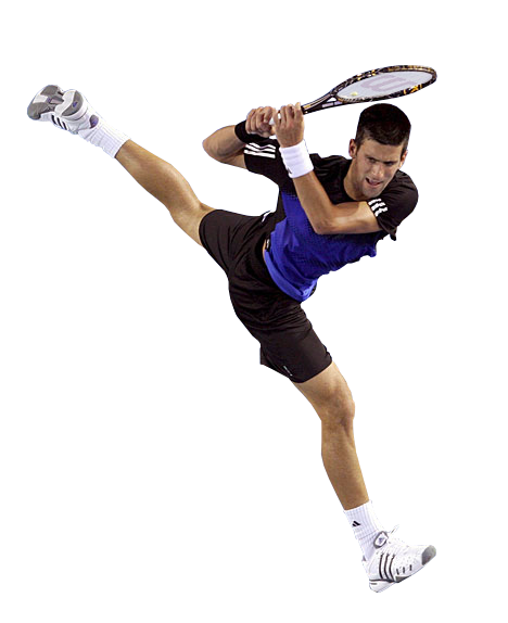 Novak Djokovic Png Clipart (white, black)