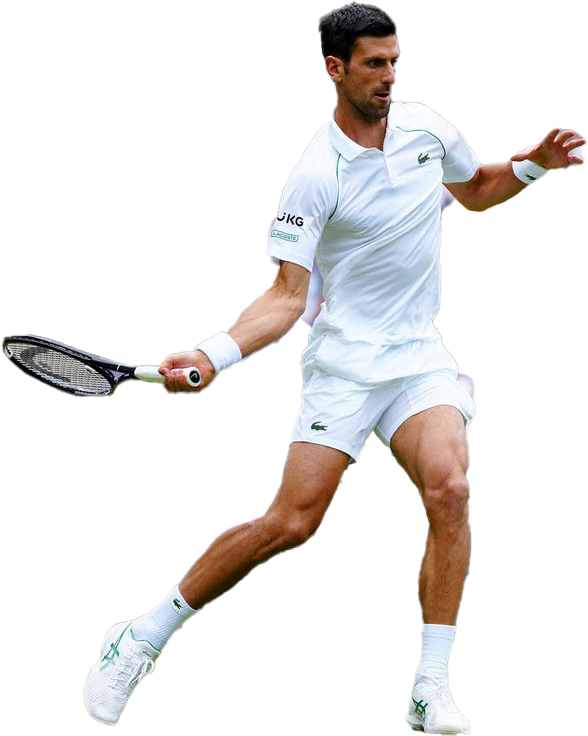 Novak Djokovic Png Isolated Image (white, lavender)