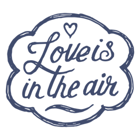 Love Is In The Air Vector Png Isolated Picture (indigo, black, gray)