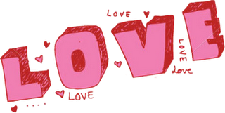 Love Text Free Png Image (black, plum)