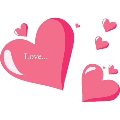 Love Text Transparent Png (white, black, salmon)