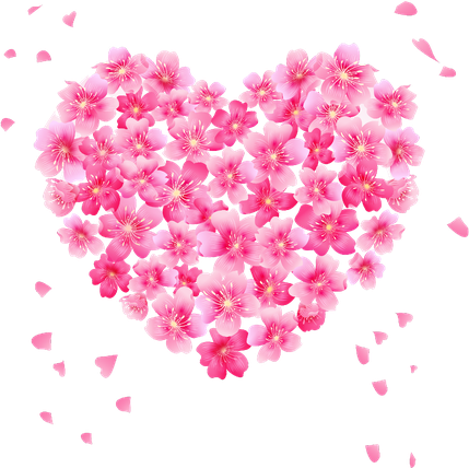 Love Vector Flower Heart Png Photos (black, pink)