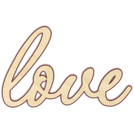 Love Wood Png Image (white, pink, beige)