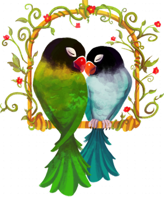 Lovebirds Png Hd Isolated (black)