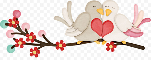 Lovebirds Png Isolated Image (white, silver, lavender, black)