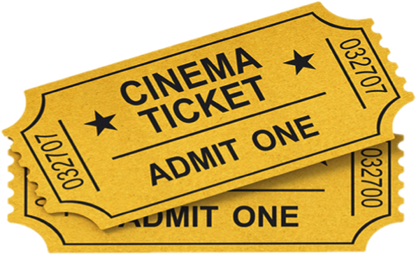 Movie Ticket Png Clipart (black, orange)