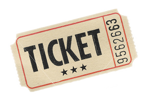 Movie Ticket Png Image (white)