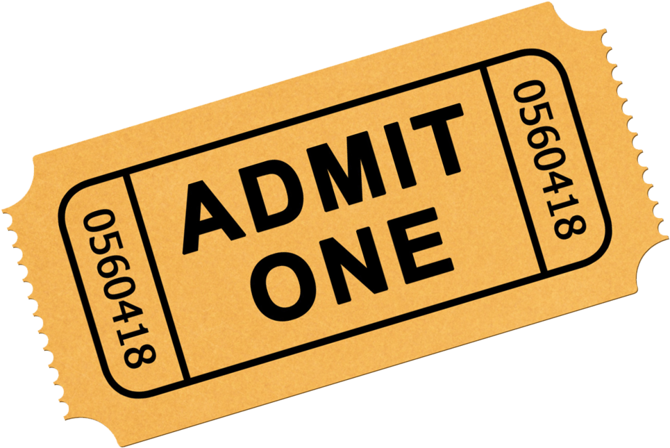 Movie Ticket Png Pic (black, salmon)