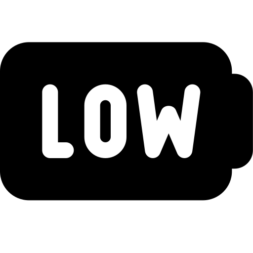 Low Battery Png Background Image (black)