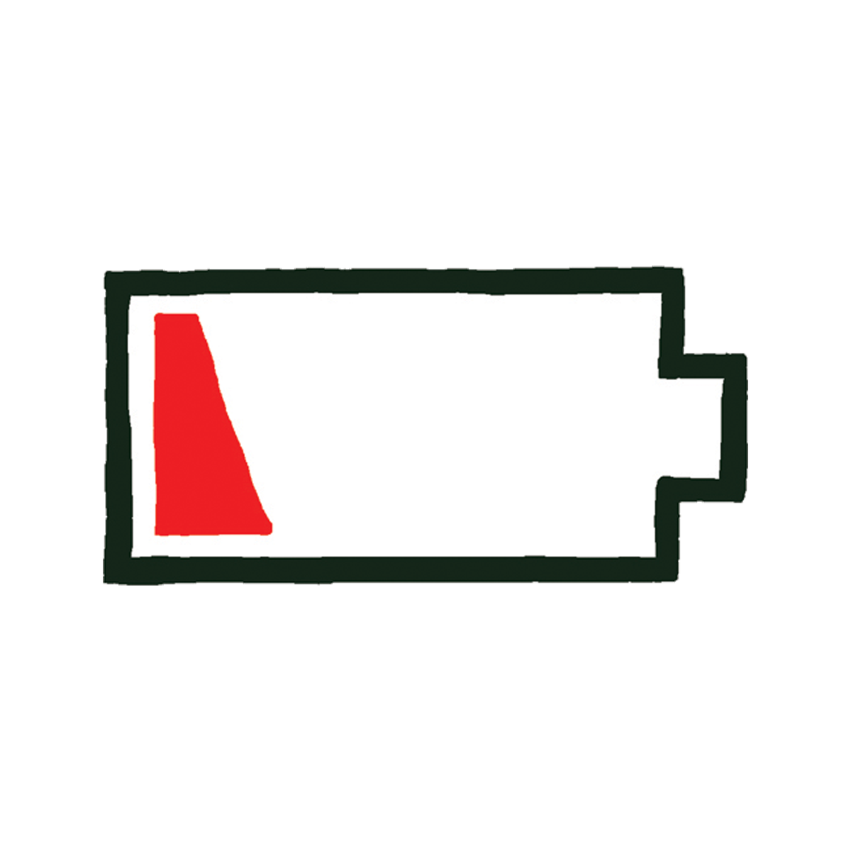 Low Battery Png Hd (red, white, gray, black)