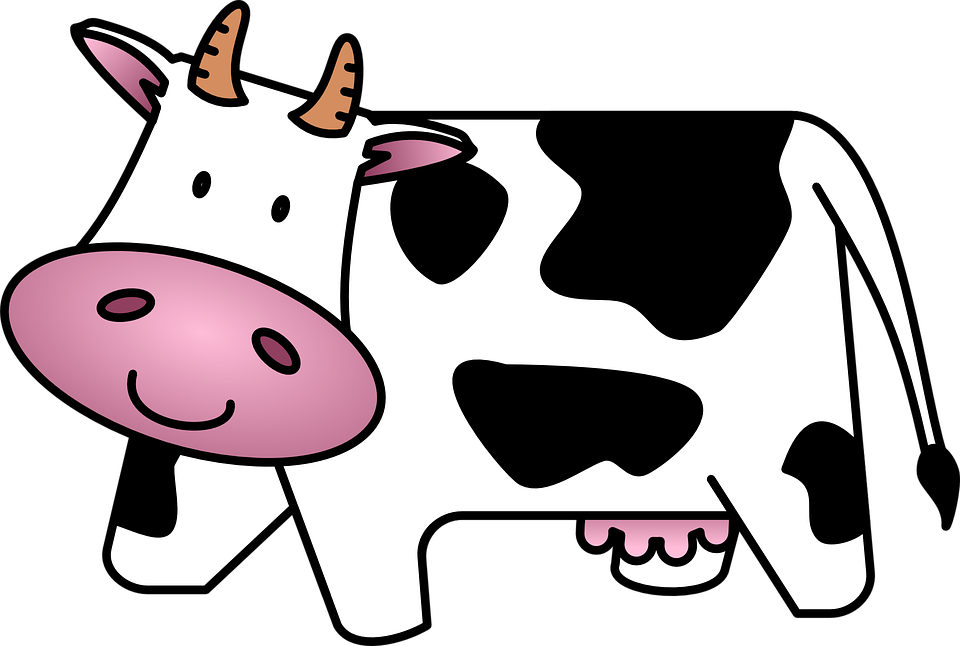 Cow Cartoon Png Free Download (plum, lavender, gray, black, white)