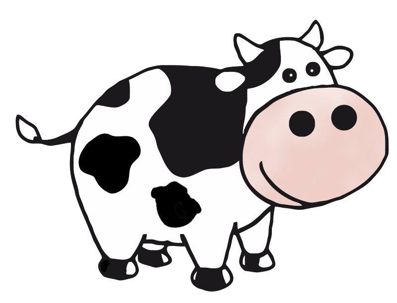 Cow Cartoon Png Photos (gray, white, pink, black)