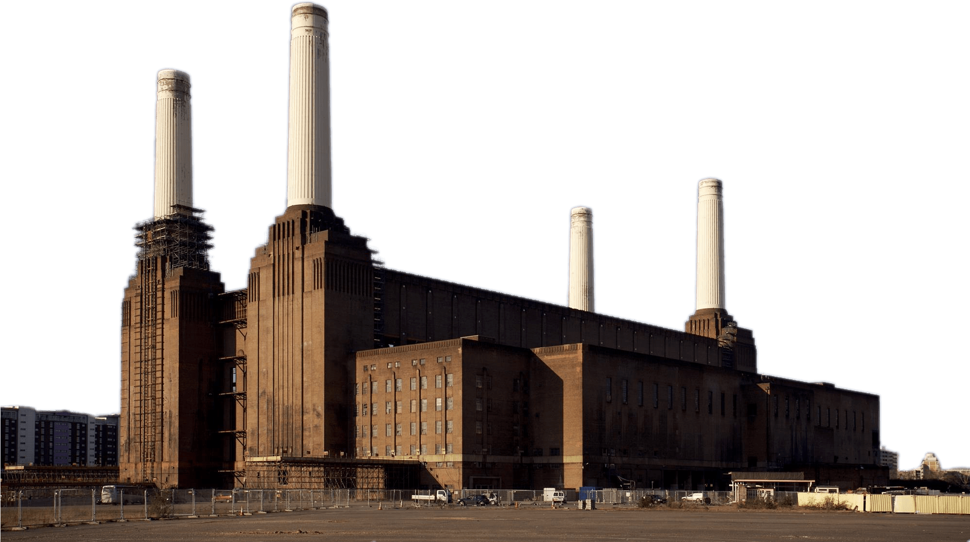 Power Station Chimneys Png File (olive, black, gray)