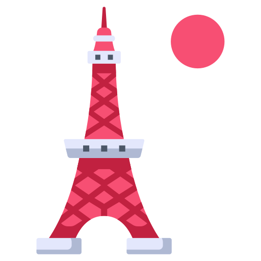 Tower Japan Tokyo Landmark Travel Architecture Icon Free Nobackground Png Icon Download (salmon, black, gray, lavender, chocolate)