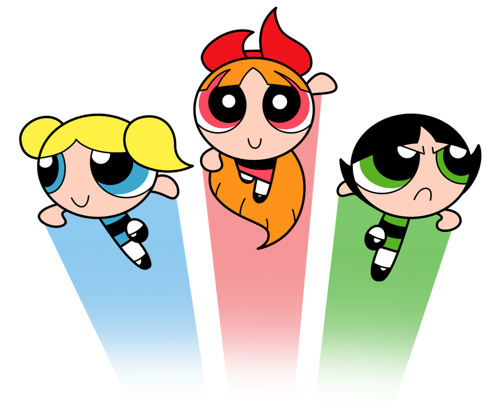 Powerpuff Girls Transparent Png (gray, yellow, black, silver, salmon)