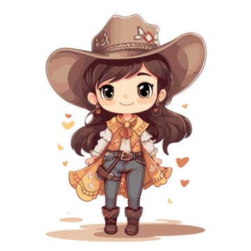 Cowgirl Png Clipart (gray, black, silver, beige, salmon)