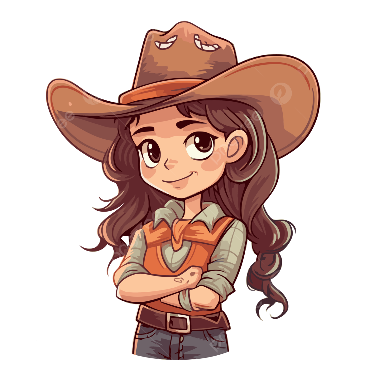 Cowgirl Png File (maroon, gray, black, salmon, pink)