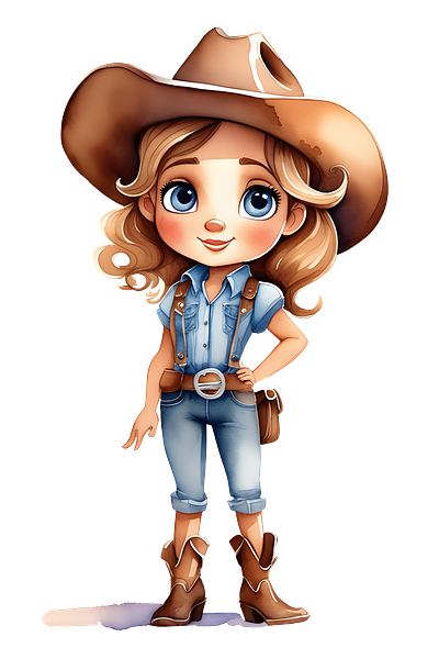 Cowgirl Png Images (beige, black)