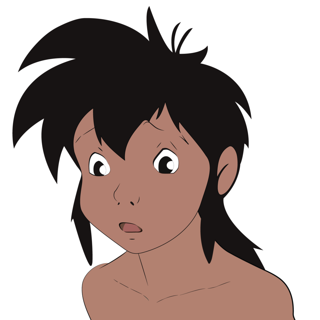 Mowgli Png Pic (black, gray)