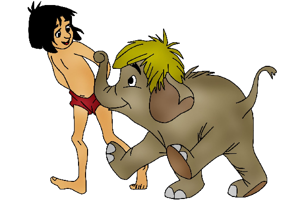 Mowgli Transparent Png (black, gray)