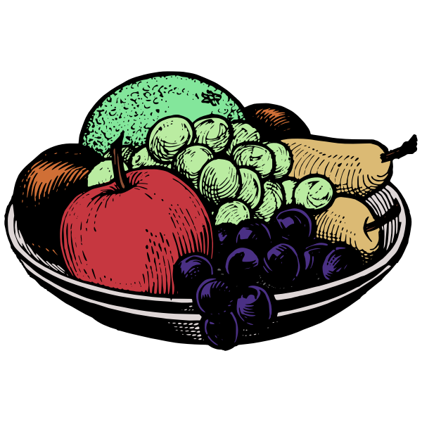 Bowl Of Fruit Png Isolated Hd (salmon, mint, black, chocolate)