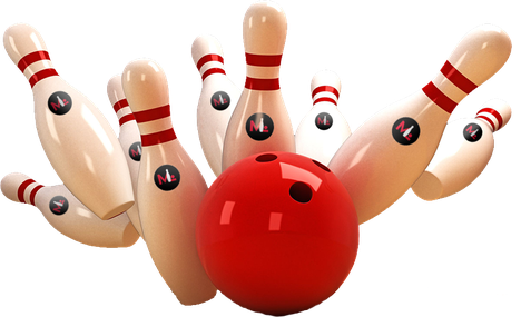 Bowling Strike Png Image (white, maroon, black)