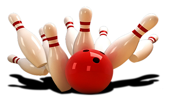 Bowling Strike Png Pic (white, maroon, black)